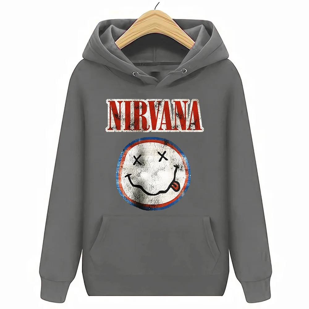 AMPLIFIED NIRVANA colors мужские темно-серые толстовки - Цвет: Темно-серый