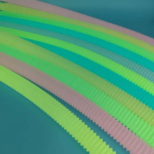 Macarone Luminous Tubes Sensory Fidget Toy Stress Relieve Toys Autism Anti Stress Plastic Bellows for Children Squeeze Gifts Toy 2