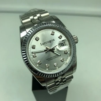 

fashion watch 11 colors 36mm unisex silver dial watch Glide Smooth second hand watch luminous mechanical Watches datejust AAA