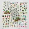 6 feuilles/paquet vert Cactus PVC autocollants décoratifs Album journal main compte décor ► Photo 2/5
