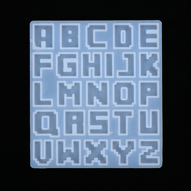 Uppercase Letters Resin Mold Capital Silicone Soft Resin Mould UV Epoxy Jewelry Keychain Pendant Making Tools