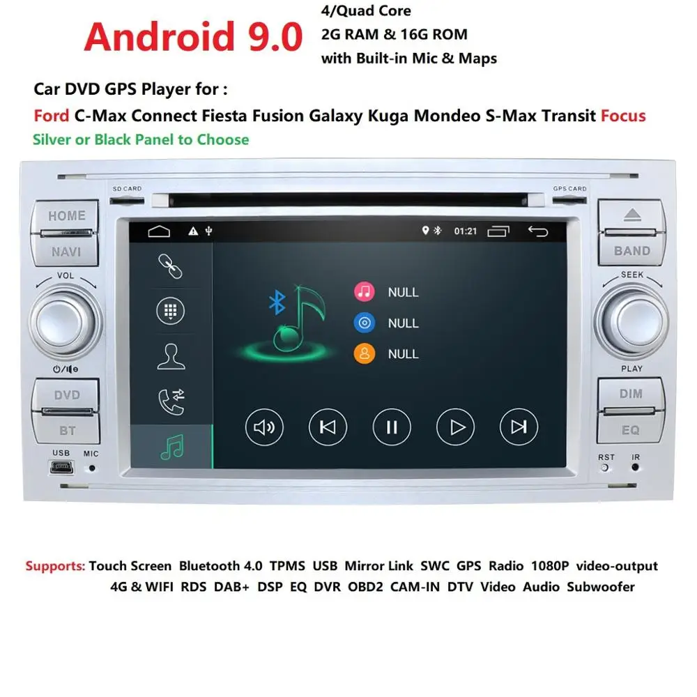 Clearance 2 din Android 9.0 4G WIFI Car DVD GPS For Ford Mondeo S-max Focus C-MAX Galaxy Fiesta transit Fusion Connect kuga DVD PLAYER USB 0 Clearance 2 din Android 9.0 4G WIFI Car DVD GPS For Ford Mondeo S-max Focus C-MAX Galaxy Fiesta transit Fusion Connect kuga DVD PLAYER USB 0