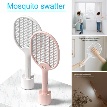 

Electric Fly Insect Swatter Handheld Bug Mosquito Zapper Killer Portable with Flashlight JS22