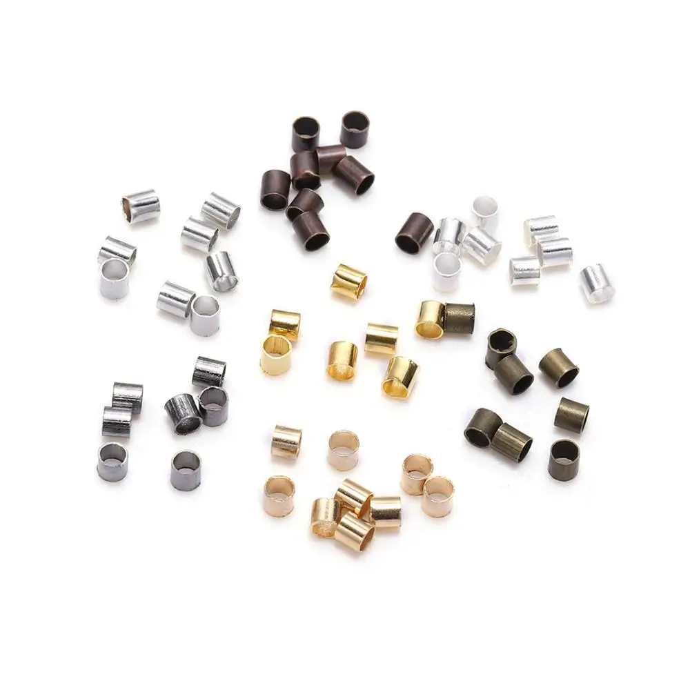 100 Chiusure A Scorrimento Per Gioielli Fai Da Te - Fermagli A Crimpare In Metallo Oro Rosa, 25 Mm. Perfette Per Realizzare Collane, Bracciali, Portachiavi E Progetti Creativi Con Perline E Cordoncini.