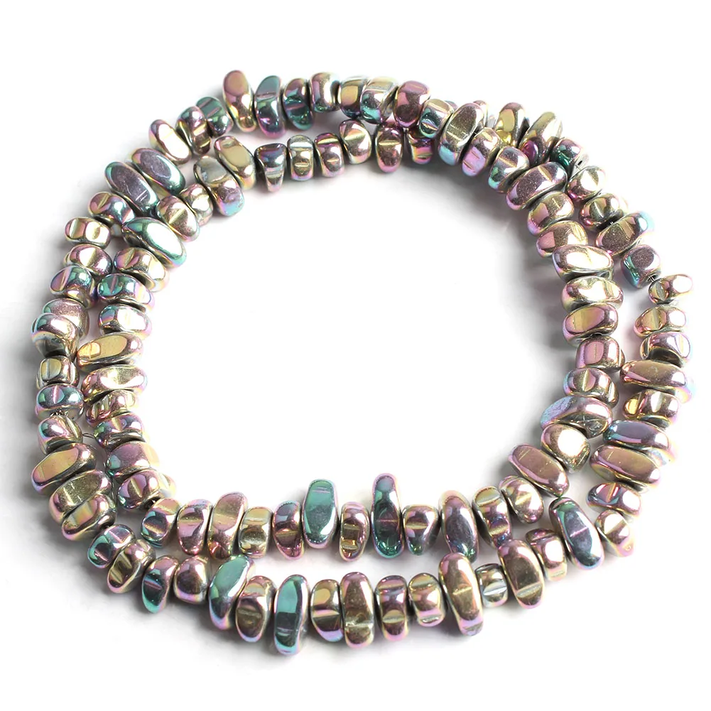 Gold Plated Hematite Gravel Spacer Beads