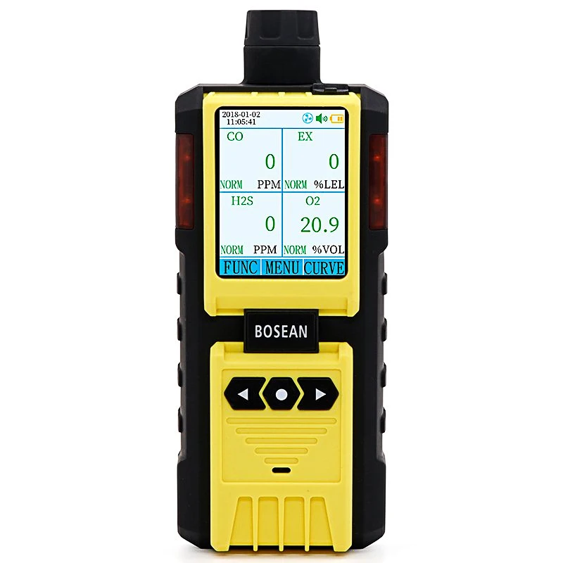 Детектор газа H2S CO O2 с ЖК дисплеем 4 в 1 монитор утечки ручной датчик дискретизации