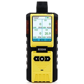 

K-600 Gas Detector H2S CO O2 Combustible LCD Displays 4 in 1 Multi-gas Leakage Monitor Handheld Pump Sampling Sensitive Sensor
