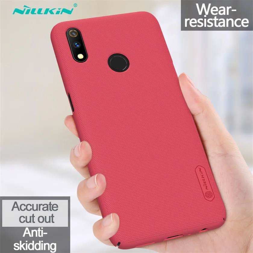 Для OPPO Realme 3 Pro 5 Pro чехол Nillkin супер матовый защитный Жесткий PC задняя крышка Черный Защитный чехол для OPPO Realme3 Pro - Цвет: Red