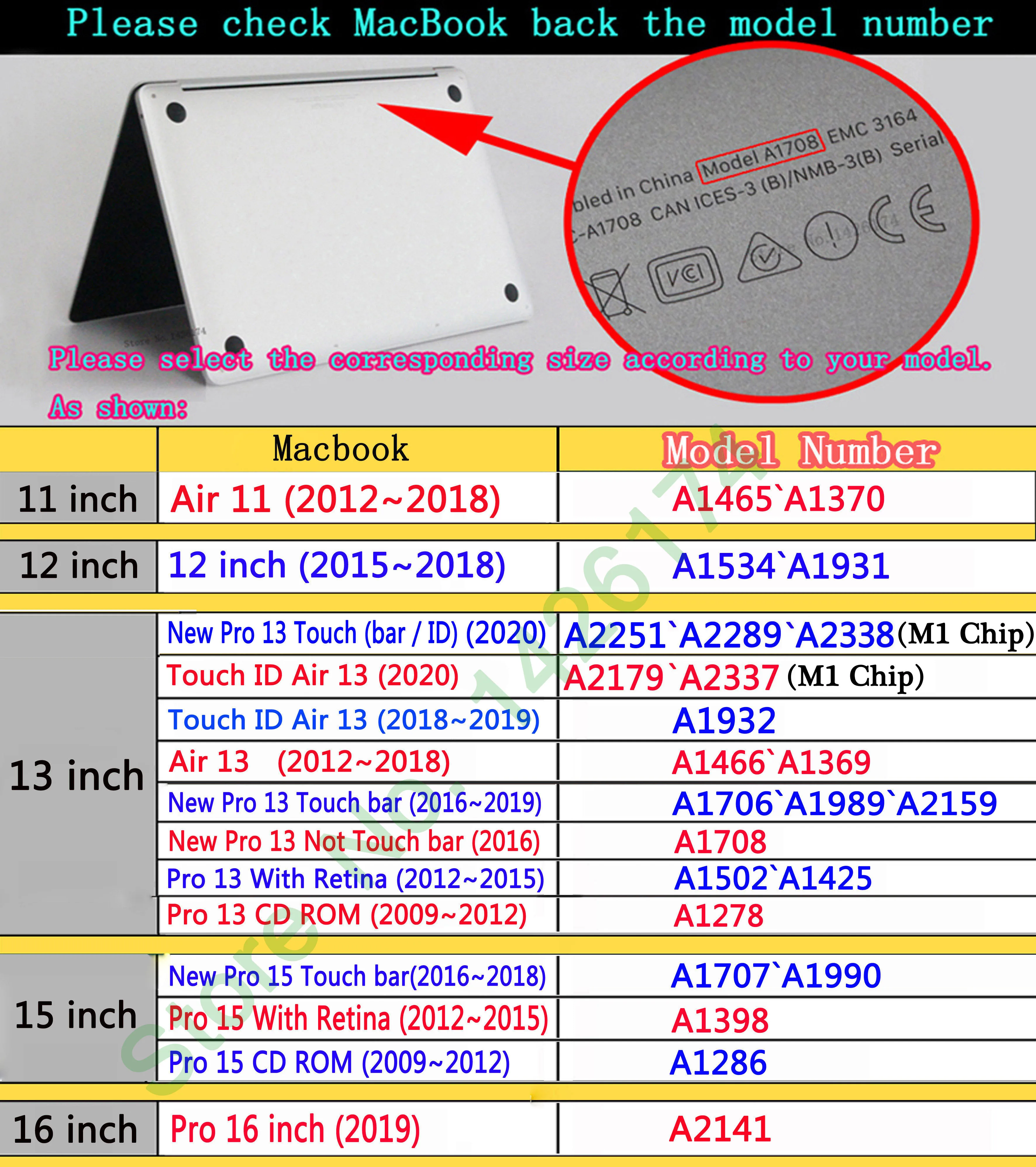 Новый чехол для Apple Macbook M1 чип Air Pro Retina 11 12 13 15 16 дюймов Сумка ноутбука 2020 Touch Bar ID 3