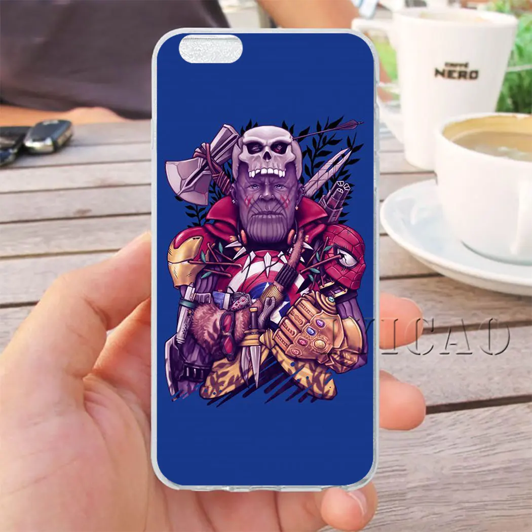 Жесткий чехол с Мстителями, для iPhone 4 4S 5 5S Se 6 7 7plus 8 8Plus X XS MAX XR 6s Plus 11 pro max - Цвет: 8