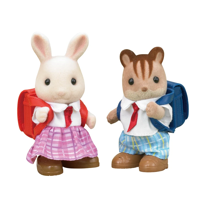 S01 Sylvanian Families кукольный домик игровой набор школьные друзья 2 детские фигурки и аксессуары игрушка в подарок 5170