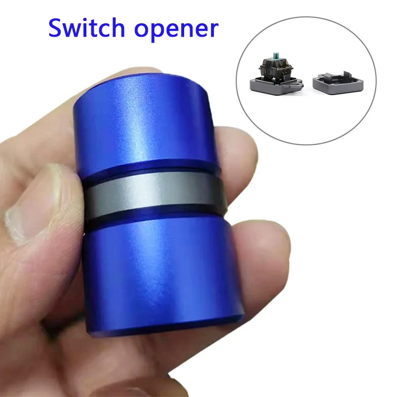 oil drum blue DIY масляный барабан алюминиевый переключатель открывалка для механической клавиатуры Cherry mx Синий - Цвет: oil drum blue