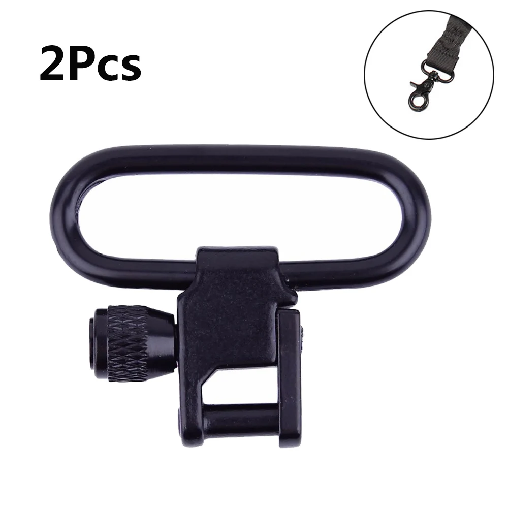 

2Pcs Tactical Quick Detachable Sling Swivel Rifle Shot Gun Accessory Stainless Steel Mount Adapter for Outdoor Hunting Shooting