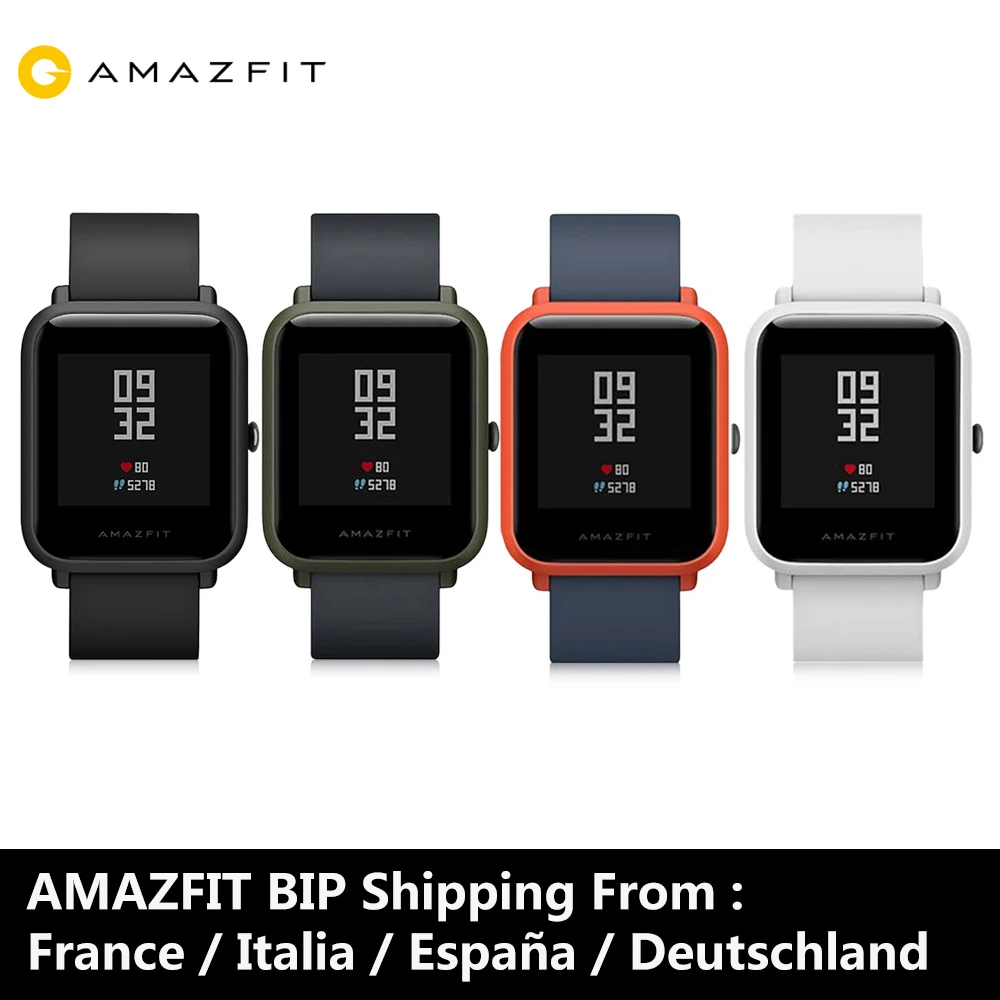 

Huami AMAZFIT BIP A1608 AMAZFIT Smart watch Heart Rate GPS+GLONASS waterproof for Android iOS Smartwatch Original