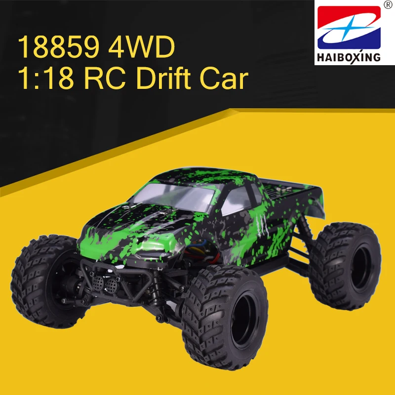 

HBX 18859 4WD 2.4G 1:18 Scale RC Car 30km/h High Speed RC Car Drift Remote Control Electric Powered Off-road Truck Model Green