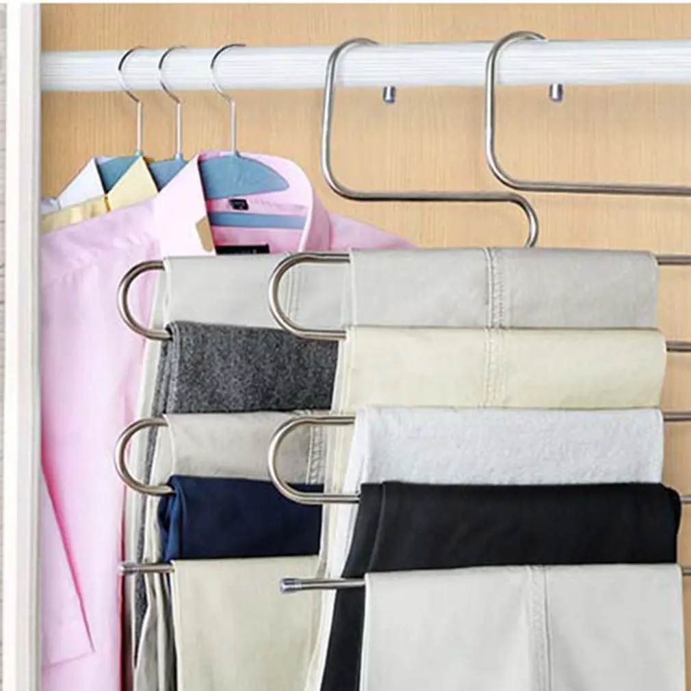 5 слоев S форма многофункциональная одежда вешалки брюки вешалки для хранения вешалка для одежды Многослойная вешалка для одежды