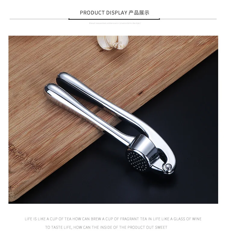Zinc Alloy Manual Pressure Mashed Garlic Useful Product Garlic Press Household Stainless Steel Garlic Press Clip Peel Garlic Kit