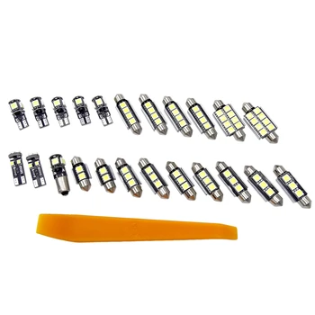 

1 Set 21Pcs No Error Canbus LED Lamp Car Bulbs Interior Package Kit For 2000-2006 BMW X5 E53 Map Dome Trunk Door Plate Light