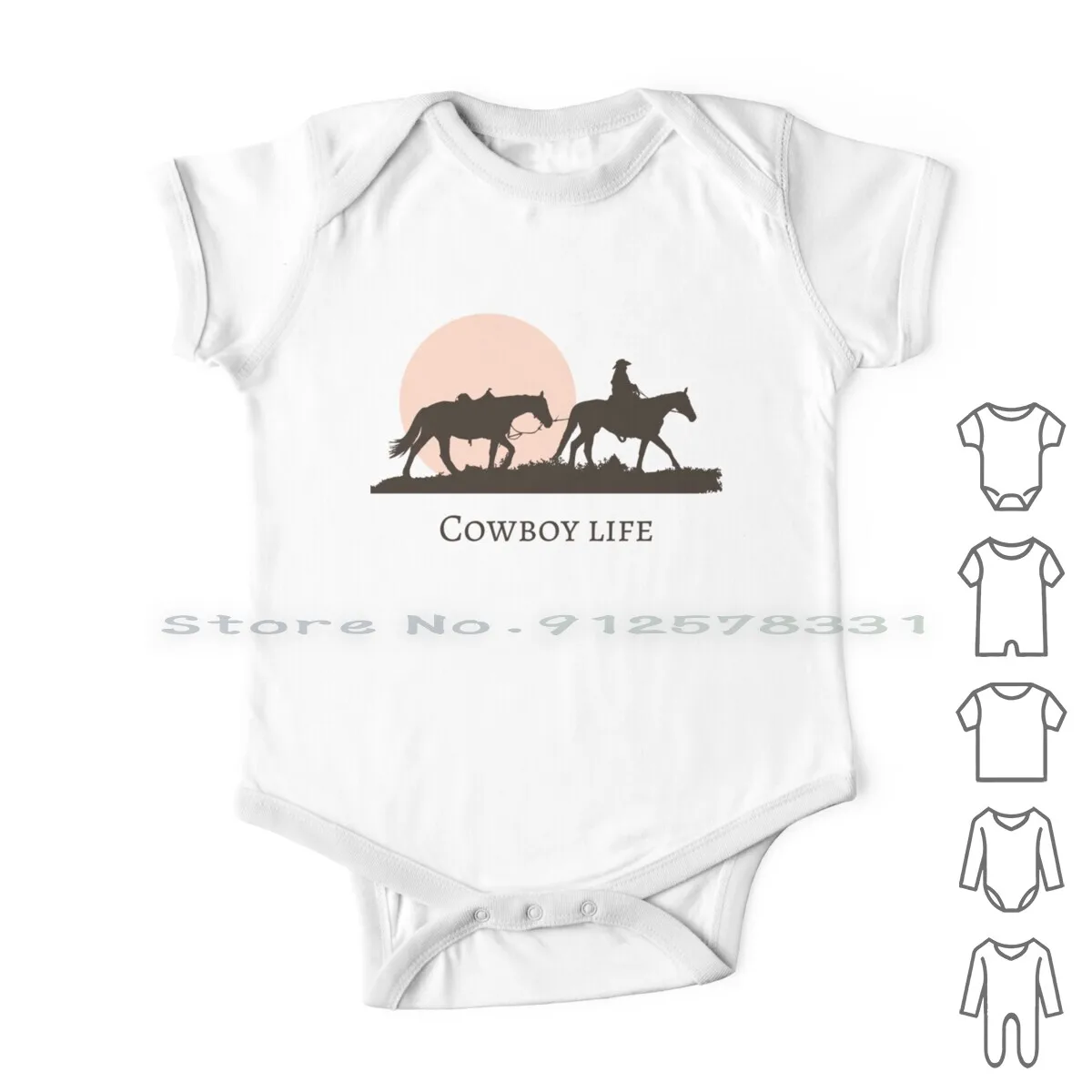 

Cowboy Life Newborn Baby Clothes Rompers Cotton Jumpsuits Cowboy Life Cowgirl Rodeo Country Horses Western Fashion Quarter
