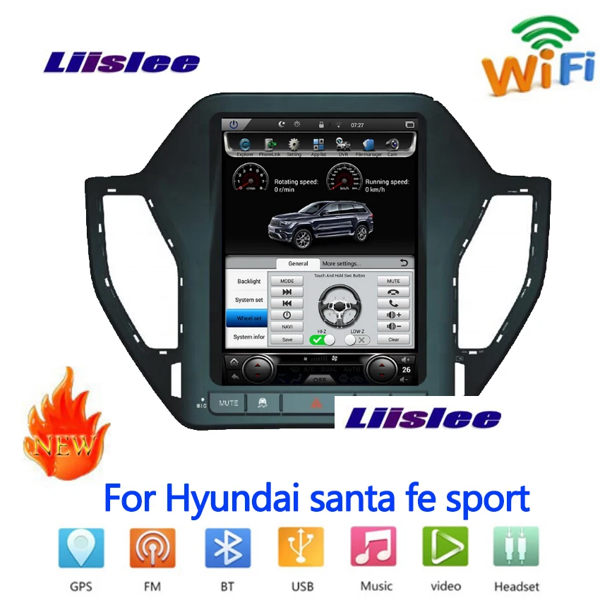 Для hyundai santa fe спортивный автомобиль радио Android мультимедийный плеер Автомобильный сенсорный экран gps навигация поддержка