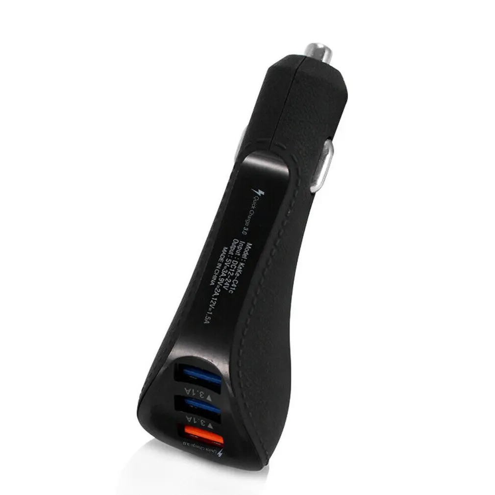 Car Charging Adapter Qc3.0 for Faux Leather Rf Fast Charger Three Port Usb Driving Recorder |