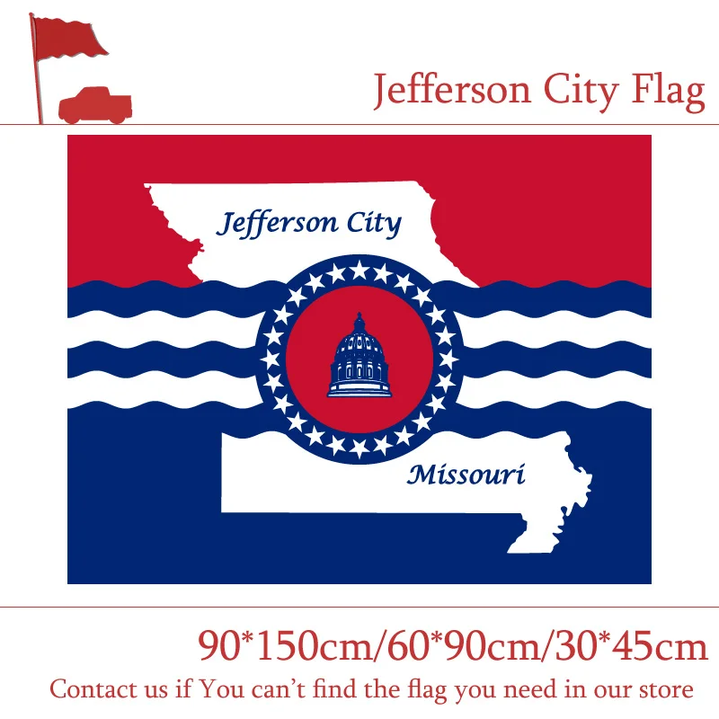 Jefferson 90*150 см 60*90 см флаг города Летающий 3x5фт 30*45 см Автомобильный флаг Миссури