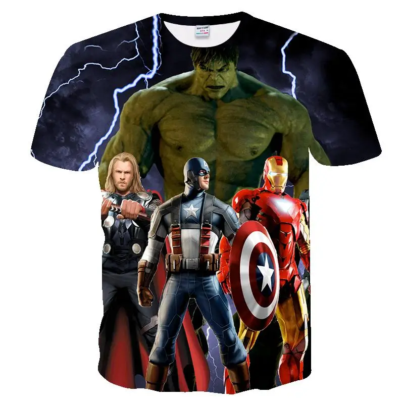 

2018 t shirt men Comic Marvel Avengers T Shirt Men superman Captain America Spider Man Iron Man Tshirt Summer Novelty tops Tee