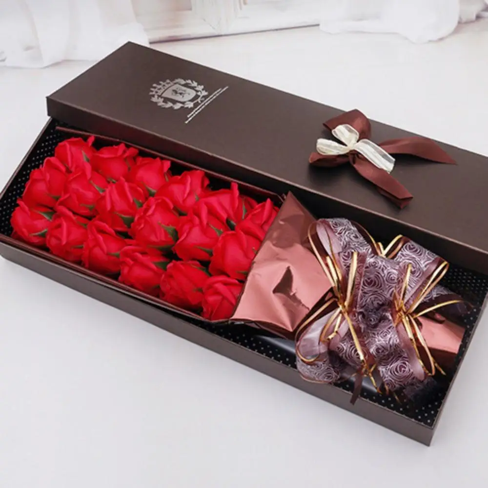 Ароматическое мыло для ванны, цветок розы, растение, эфирное масло, Розовое Мыло, набор с подарочной коробкой, лучшие подарки для женщин на День святого Валентина