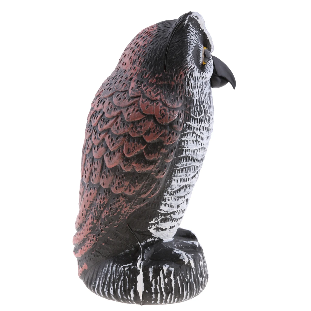 Owl Decoy to Scare Birds Away Scarecrow, Fake Owl Statue for Home Garden Decor