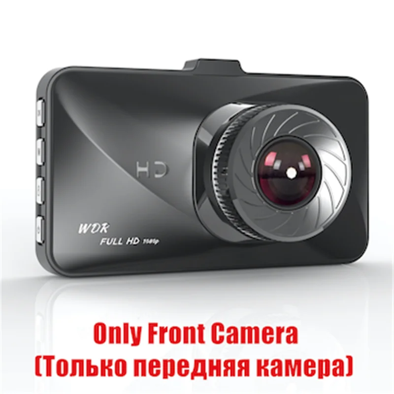 Maiyue star 3 дюйма FHD 1080P Автомобильный видеорегистратор с двумя объективами на приборной панели зеркало заднего вида видеорегистраторы с функцией ночного видения автоматический видеорегистратор - Название цвета: Черный
