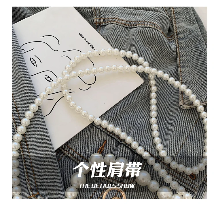 Transparent Acrylic Shell bag 2022 Fashion High quality PVC Women's Designer Handbag Pearl strap Shoulder Messenger Clutch Bag