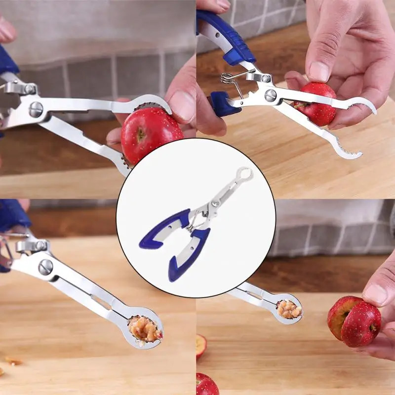 Home Easy Use Fruit Corer Kitchen Handheld Seed Remover Multifunction Stainless Steel Grip Hawthorn Pitter Fast Gadgets Tools