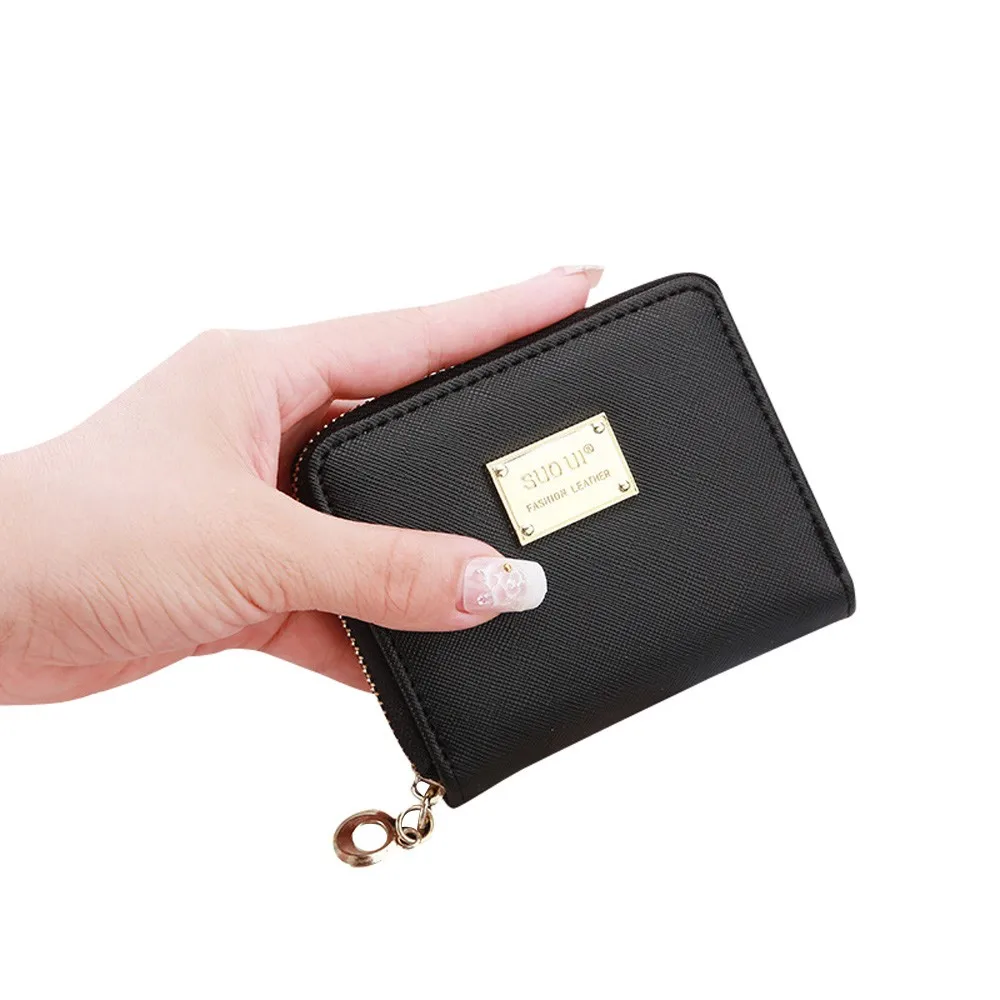 Мини кошелек для монет женский кожаный маленький держатель карточек кошелек на молнии карта пакет клатч сумочка сумки для женщин чехол для ключей
