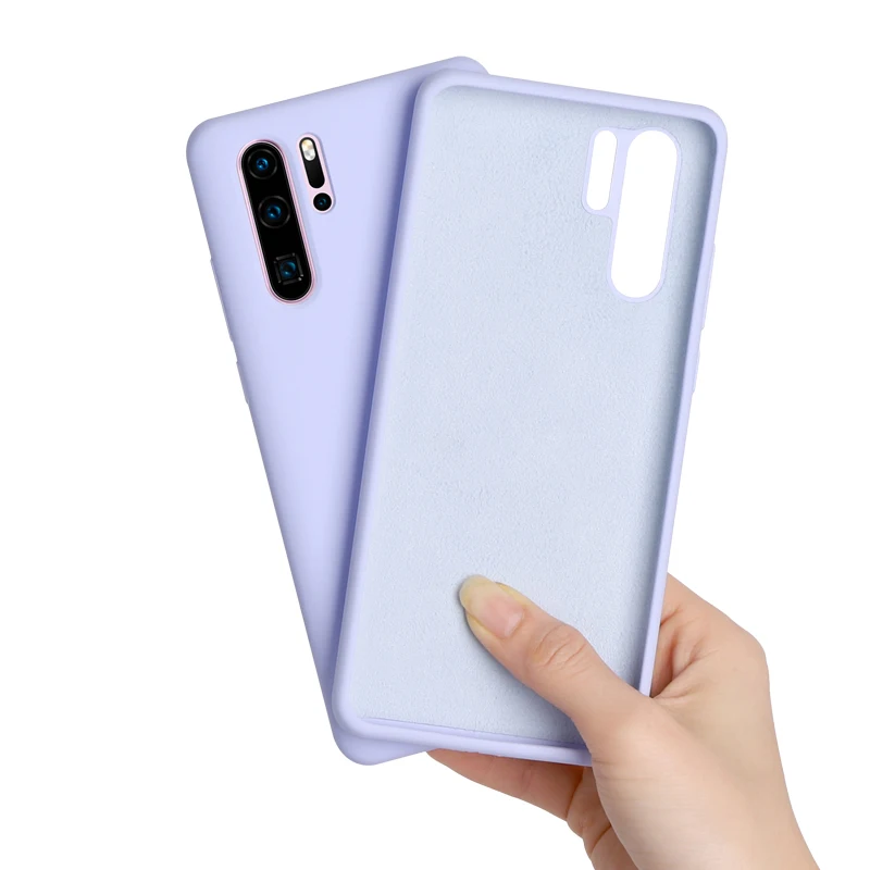 Оригинальный чехол для Huawei P40 Lite P30 P20 Mate 30 20 Pro мягкий жидкий силиконовый P Smart Plus Z
