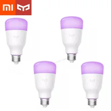 [Английская версия] умный светодиодный светильник Xiao mi Yeelight, цветной, 800 люменов, 10 Вт, E27, лимонная умная лампа для mi Home App, белая/RGB опция