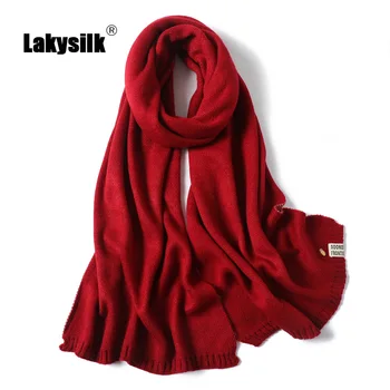 

New Brand Winter Cashmere Scarf Women Red Long Pashmina Shawls Vintage Soft Thick Blanket Quality Foulard 2020 New