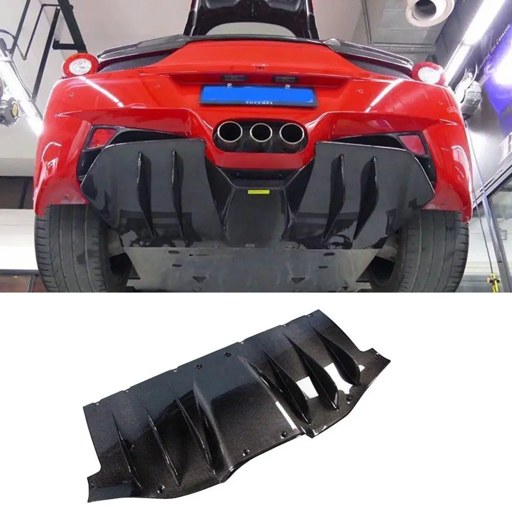 Задний диффузор из углеродного волокна для Ferrari 458 Italia Spider 2010 2015|Обвесы| |