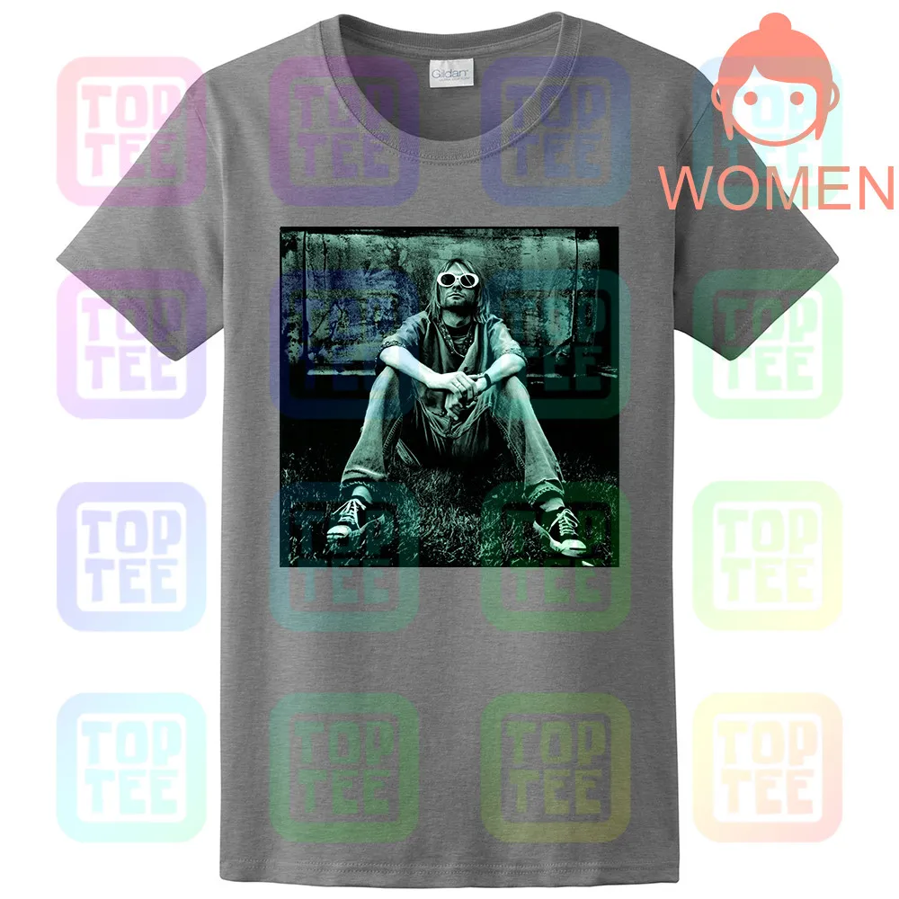Курт Кобейн, Нирвана Новая мужская черная футболка Grudge Rock 90's Rock - Цвет: WOMEN-GRAY