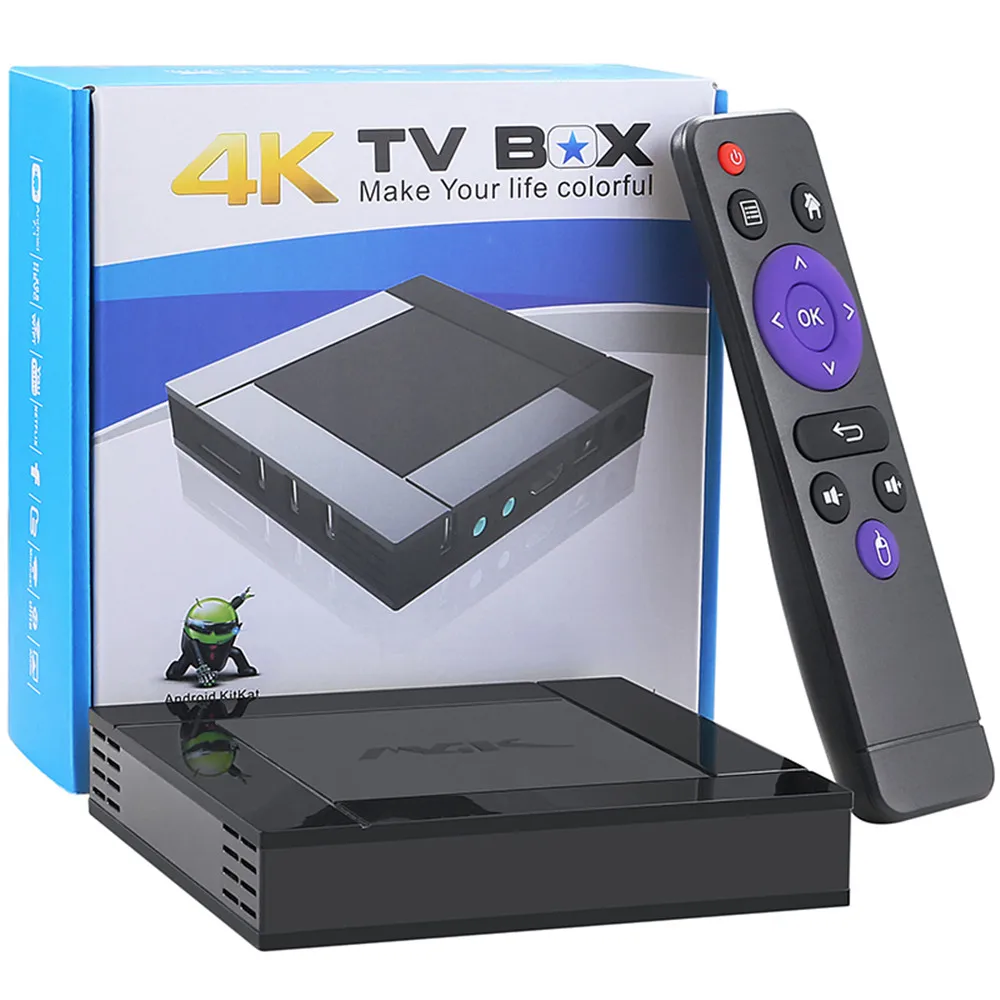 M4K Android tv Box RK3328 4 Гб DDR3 32 Гб 2,4G wifi bluetooth 4,0 H.265 VP9 HDR10 Android 4K телеприставка