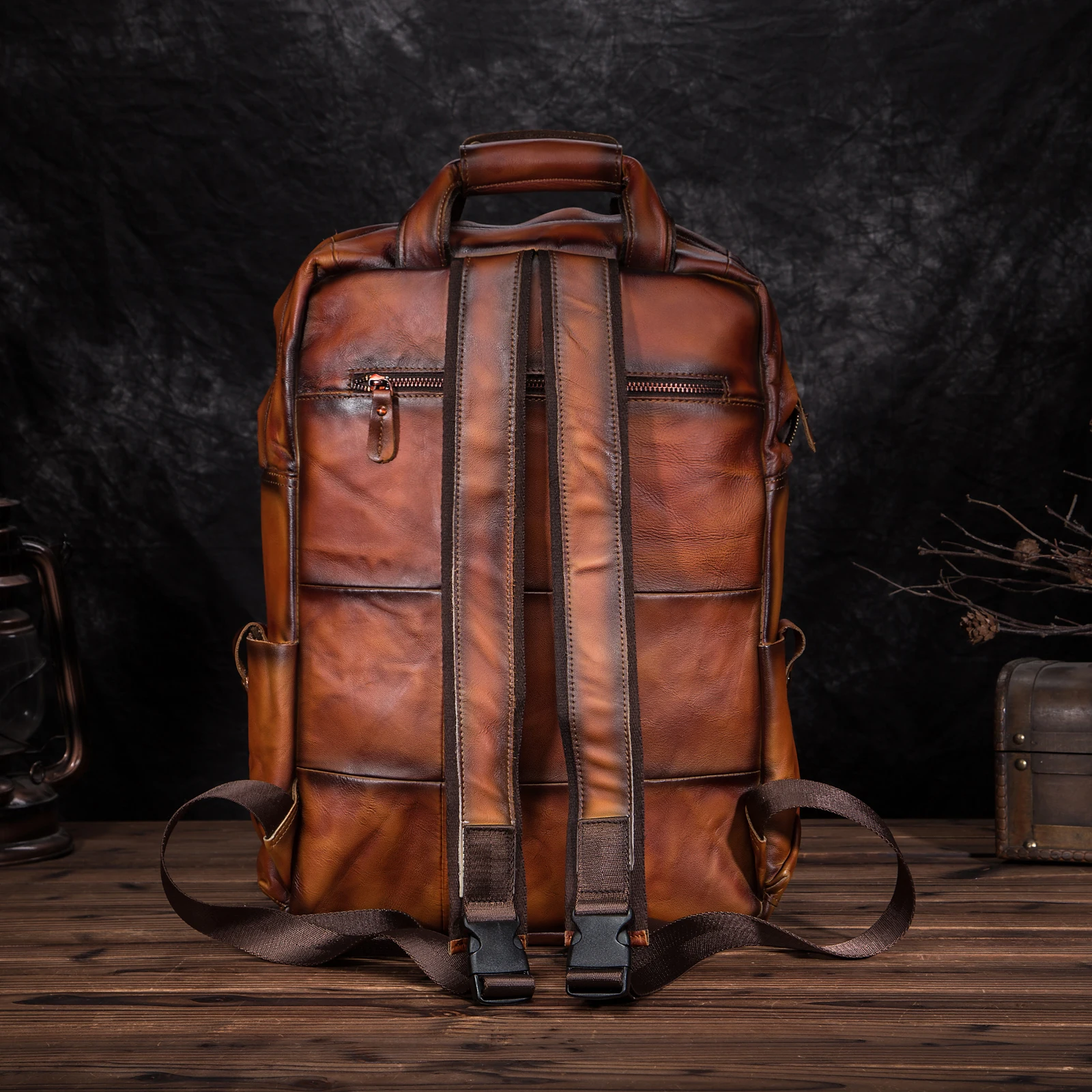 Дизайнерская мужская кожаная повседневная модная сверхпрочная дорожная школьная Университетская Студенческая 1" Сумка для ноутбука дизайнерский рюкзак для мужчин 1170-o