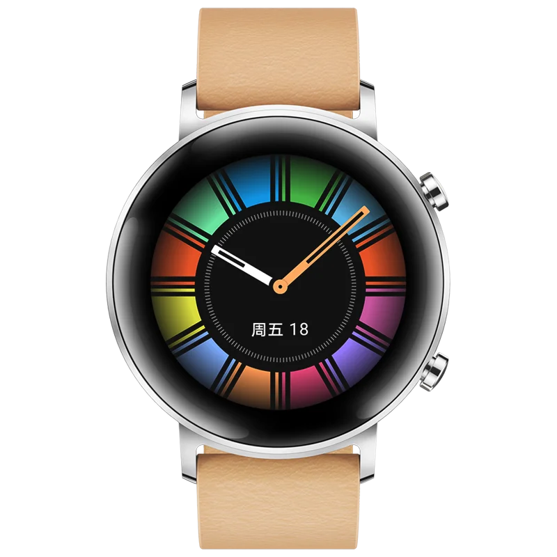 Fashion Brown Original HUAWEI Watch GT 2 GT2 Smart 46MM GPS Life Waterproof Bluetooth Phone Call Heart Rate For Android iOS CN Version - Цвет: Fashion Brown