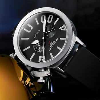 

Men Automatic Watches Self Wind Mechanical Canvas Rubber Multifunction Date Month Sport Watch reloj automatico de hombre