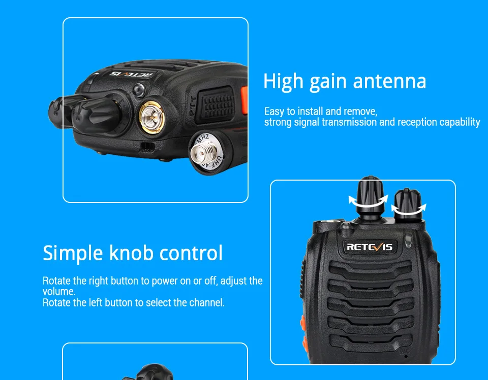 2 шт. Retevis Civil use профессиональная рация Удобная двухсторонняя радиостанция приемопередатчик Портативная радиостанция для радиолюбителя