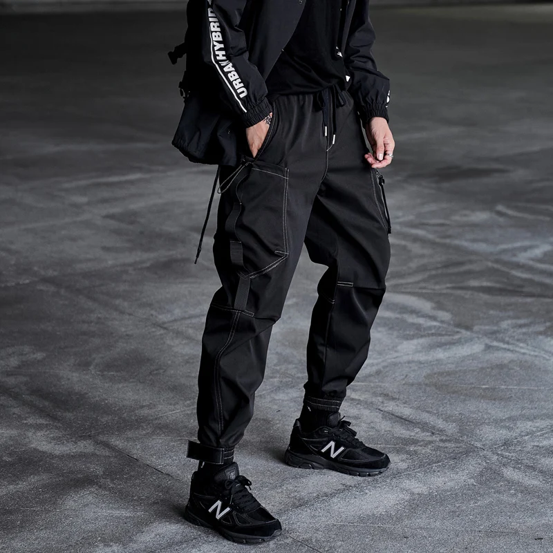 techwear moda harajuku baggy joggers masculino hip hop japonês streetwear calças