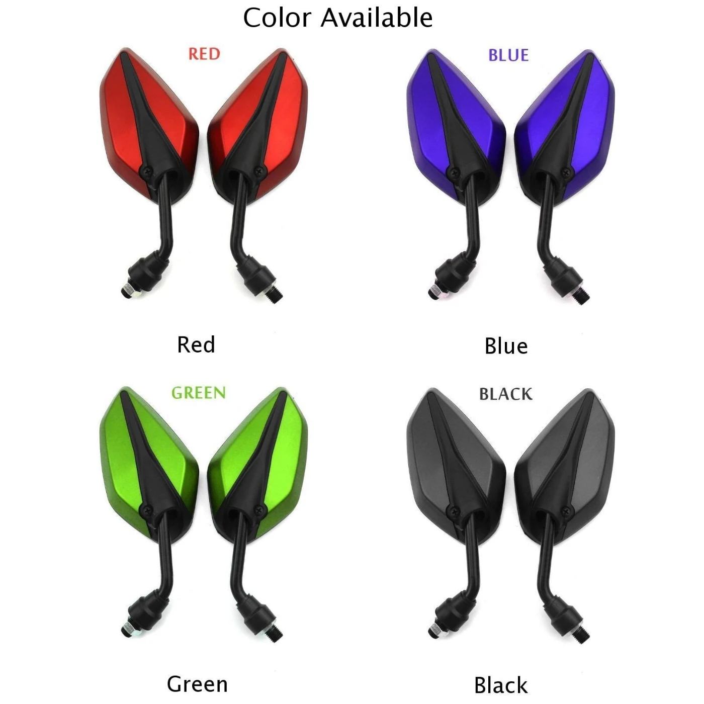 20 см зеркало заднего вида 4 цвета железо+ пластик универсальный мотоцикл заднего вида