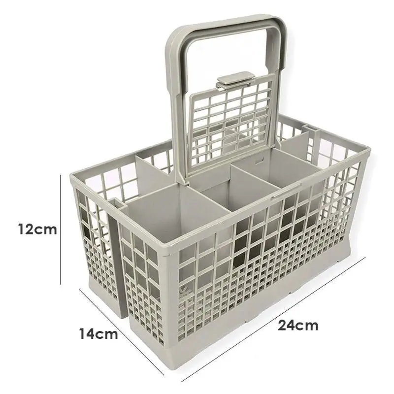 Пластиковая универсальная корзина для хранения посуды, столовых приборов, серый чехол, коробка для хранения для дома, кухонные принадлежности большой емкости