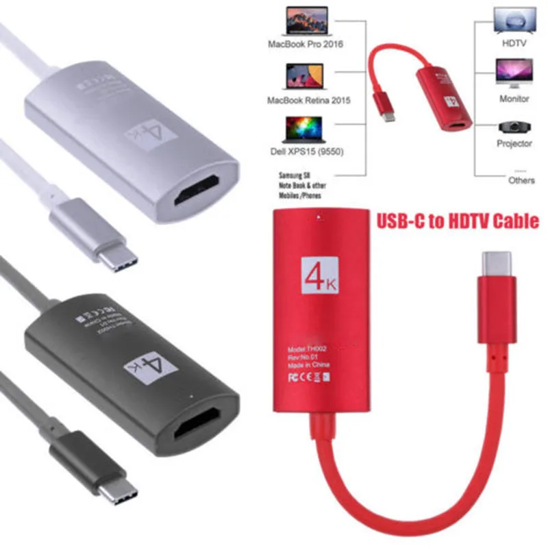 3.1 Ÿ C to HDMI ȣȯ ̺  4k   ̺  Ʈ 8 S8 HDTV ǻ PC ƺ, Macbook
