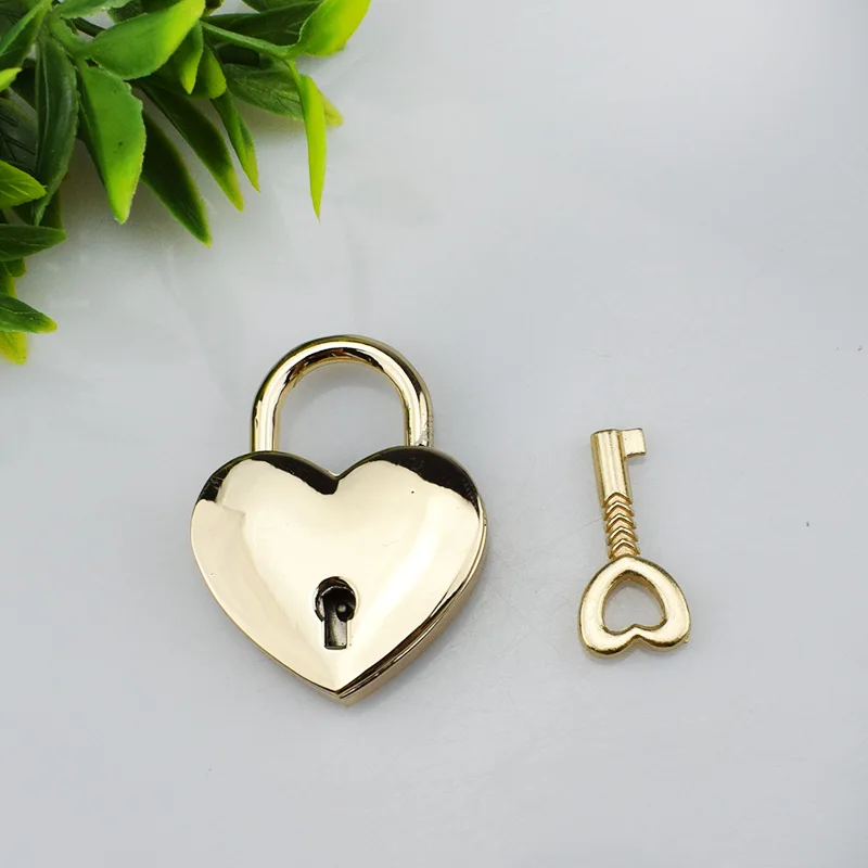 gold 2 шт. Meetee в форме сердца, металлическая застежка, поворотный замок, поворотный замок с ключом, сделай сам, женская сумка, сумка, кошелек, часть, подарки, аксессуары, G9-1 - Цвет: gold