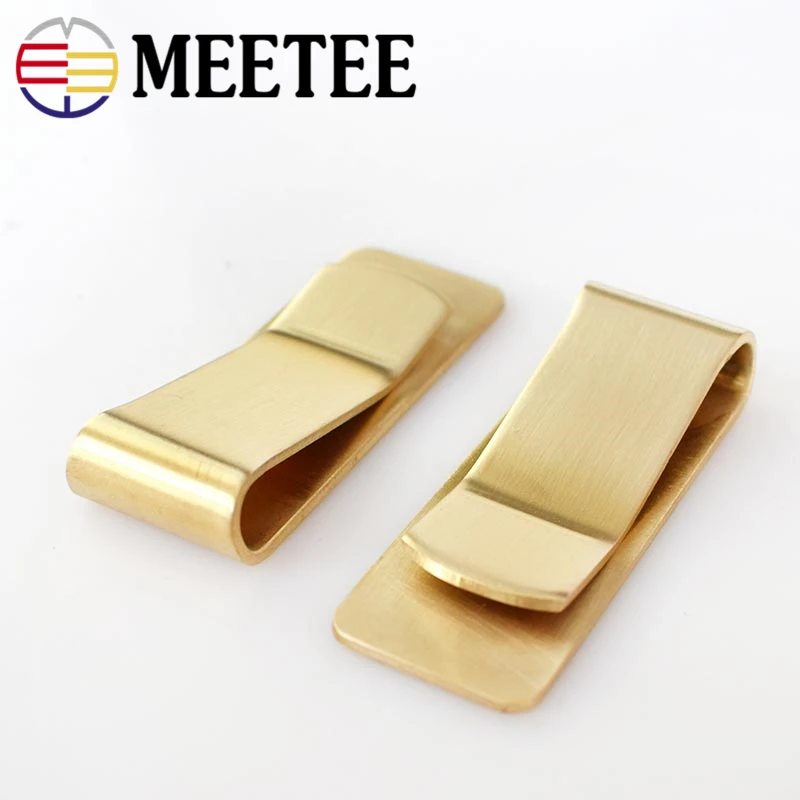 2 шт. Meetee 50*20 мм Ретро латунная Толстая стильная пряжка кошелек для мужчин и женщин