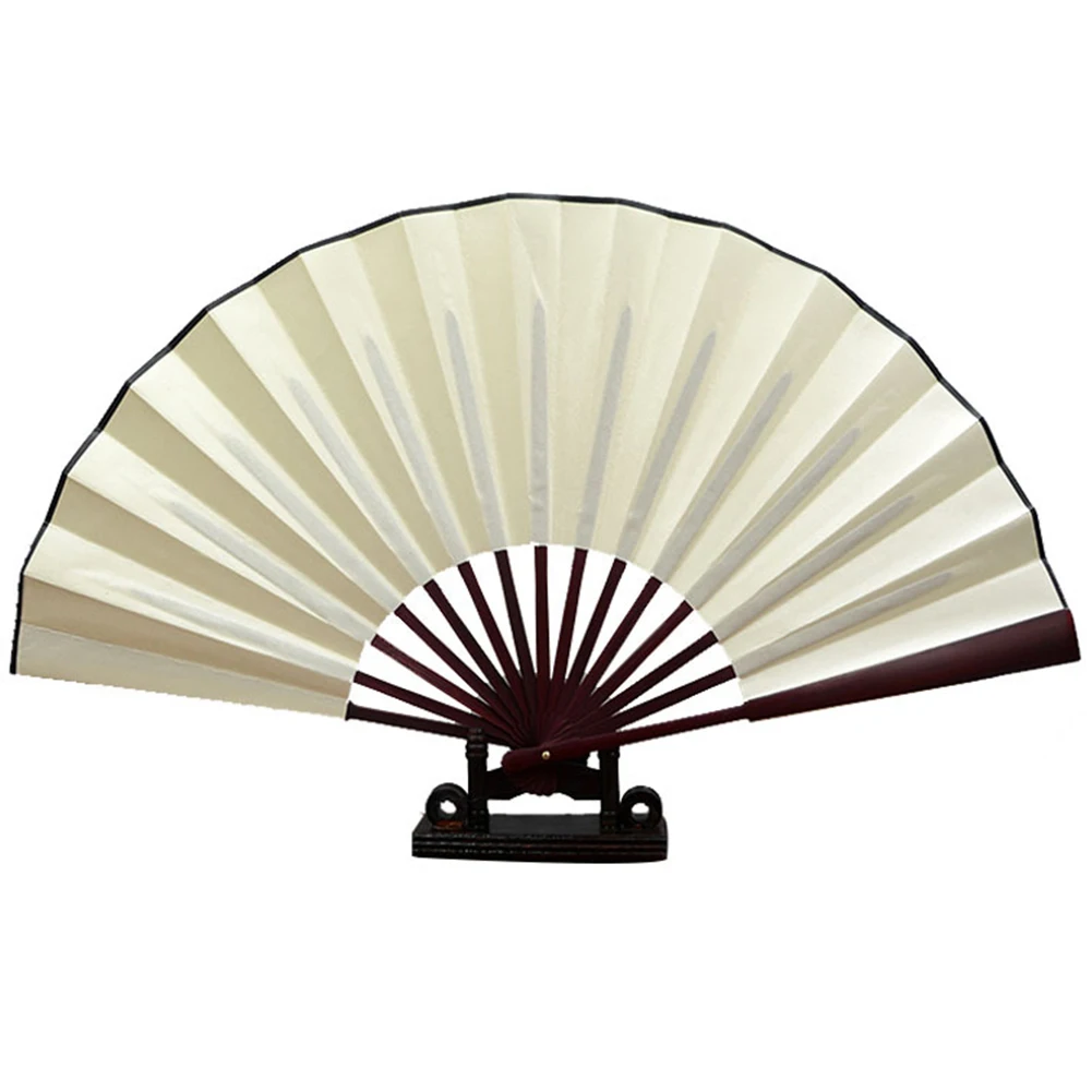 Room Decoration Chinese Style Craft Party Blank Folding Fan Solid Lightweight Durable Antiquity Gift For Calligraphy Painting